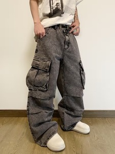 Jeans en denim coupe ajustée pour hommes, personnalisables en gros, pantalons décontractés - Product Image 5
