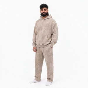 Ensemble de survêtement en coton délavé à l'acide 14oz en molleton, style streetwear, vente en gros, fabricant, prêt à expédier - Product Image 4