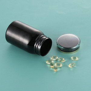 Black PET Plastic High End <strong>Health</strong> Supplement Bottle for Pills Capsules Tablets Maca Container - Product Image 2
