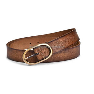 Proveedor de cinturones de cuero OEM, cinturón de cuero de vaca vintage, cinturones y accesorios casuales de cuero de moda para hombres de grano completo - Product Image 2