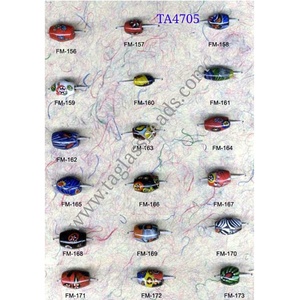 Cuentas de cristal de Murano y cuentas de cristal de colores mezclados de fabricación india para el mercado africano - Product Image 1