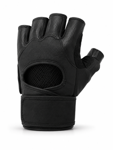 Custom Logo Unisex Leather Fitness Gloves <b>Half</b> Finger Weight Lifting Non <b>Slip</b> Breathable Gym Training Body Building Fasten - Product Image 2