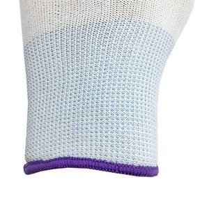 Gants <span class=keywords><strong>de</strong></span> travail 13G en polyester blanc et nitrile gris, équipement <span class=keywords><strong>de</strong></span> protection individuelle - Product Image 5