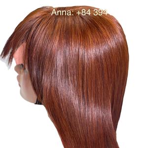 100% Natural sin procesar Virgen Remy Hair Closure Super Double Drawn Bundles Bone Straight Brown Extensiones Procesamiento químico - Product Image 1