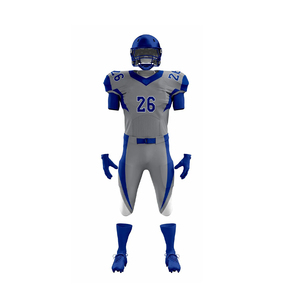 Ensemble de maillots de football américain personnalisés, blanc, vert, imprimé léopard, sublimé, col en V, manches courtes, coupe athlétique pour homme adulte, anti-humidité - Product Image 5