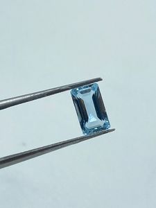 Piedra de Aguamarina Natural de Primera Calidad, Corte Baguette, Gema Suelta de 1.24 Quilates, Azul Cielo, para Joyería - Product Image 2