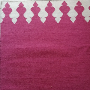 Hand Woven Pink White Geometric Flatweave Wool <b>Rug</b> Modern Handmade Area Carpet for Living Room Bedroom Hotel Home Decor - Product Image 4