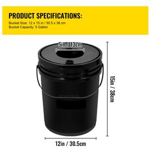 Sistema Idroponico DWC per Uso Domestico, Kit di Coltivazione a Acqua Profonda da 5 Galloni con 8 Secchi, Pompa e Pietra Porosa - Product Image 4