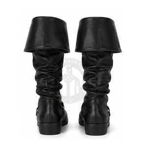 Bottes médiévales en cuir de qualité supérieure, durables, confortables, design d'inspiration traditionnelle, toucher doux, écologiques, légères - Product Image 3
