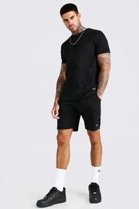 Ensemble de vêtements de sport unisexe personnalisé avec logo 2021, 100% coton, respirant, écologique, séchage rapide, taille plus, short de course gris, t-shirt d'été - Product Image 2