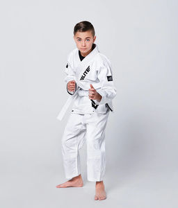 Superbes Kimonos de Jiu-Jitsu Brésilien pour Enfants avec Logo Personnalisé, 100% Coton, Blancs, pour Entraînement de BJJ et Karaté - Product Image 3