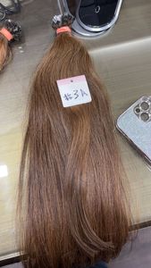 Extensions de cheveux humains bruns naturels, ondulés et raides, légers, écologiques, en vrac - Product Image 3