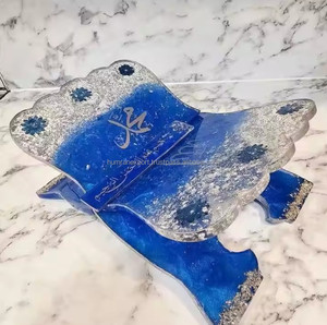 Soporte de Corán de resina elegante hecho a mano para leer sujetalibros artístico para soporte de libro sagrado de Ramadán - Product Image 2