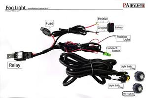 Nouvel assemblage de phares antibrouillard LED HYUGA pour 2020 ~ pour croix avec câblage et interrupteur TF1 3000K/6000K - Product Image 3