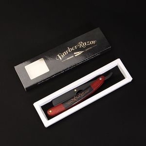 Wood Handle Straight <b>Razor</b> Stainless Steel Blade Single Blade For Face Shaving Smooth & Comfortable Professional - Product Image 2
