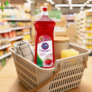 Liquide vaisselle concentré |   Dégraissant Cuisine Moussant Intense Parfum Fraise pour Vaisselle, Ustensiles et Batteries de Cuisine Usage Quotidien 500ml - Product Image 3