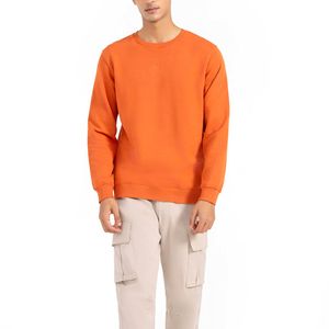 Men's 100% Cotton Crewneck <b>Sweatshirt</b> High Quality Winter Wear Custom Printed and Embroidered Logo Plain Dyed with Low MOQ - Product Image 1