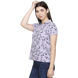 Tissu respirant décontracté en polyester/coton de haute qualité pour chemise à manches courtes pour femme, logo personnalisé, vente en gros directe d'usine - Product Image 5
