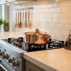 Juego de Cazuelas de Oro Rosa Hechas a Mano, Aptas para Alimentos, Ollas Metálicas Decorativas Martilladas para Buffet de Hotel y Bodas, Utensilios de Cocina Premium Decorativos - Product Image 4