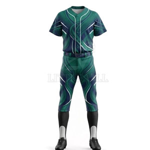 Elegante Conjunto de Uniforme de Béisbol Transpirable de Poliéster, Jersey Personalizado con Pantalones a Juego, Patrón Impreso por Sublimación Dinámica - Product Image 5