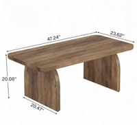 Table basse moderne en bois de style nordique avec tiroirs de rangement, design à panneaux pliables, mobilier de salon, provenance Inde