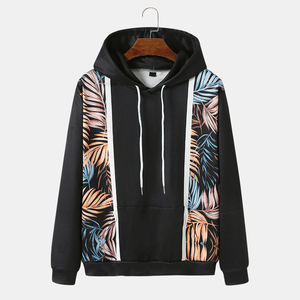 Men's Black Solid Digital Eco-Friendly <b>Hoodie</b> Casual Pullover Hooded Sweatshirt Regular Fit Front Pocket Lightweight Autumn Wear - Product Image 1
