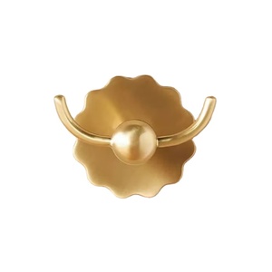 Luxury Quality Gold Plated Metal Towel Holder <b>Wall</b> Mount Towel Hook for Home Hotel Villa Bathroom & Kitchen <b>Hanging</b> Use - Product Image 1