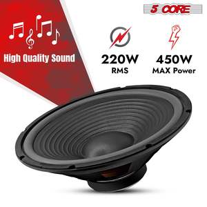 Par de Subwoofers para Auto y Camioneta WF 15 140 4OHM de 15 Pulgadas y 450 Vatios con Bajos Profundos, Repuesto de Altavoces - Product Image 2