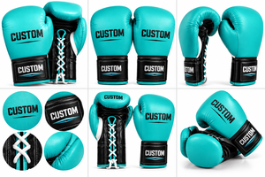 Guantes de boxeo de microfibra personalizados con cordones para entrenamiento de MMA, sparring, gimnasio, Muay Thai y fitness. - Product Image 4