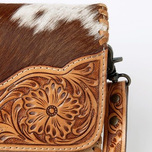 กระเป๋าสตางค์หนังแบบตะวันตกกระเป๋าสตางค์หนังวัวพร้อมสายคาดลำตัวสำหรับผู้หญิงกระเป๋าคลัทช์หนังแบบสะพายข้างทุกวัน - Product Image 2