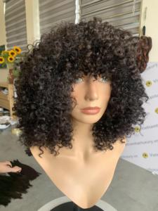 2021 vente chaude vietnamienne vierge fermeture de cheveux humains perruque Style eurasien avec des vagues bouclées Remy qualité de cheveux - Product Image 6