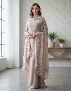 Châle long pour femme en mélange de laine mérinos et de soie, léger, respirant, anti-transpiration, séchage rapide, antibactérien, durable, toutes saisons - Product Image 5