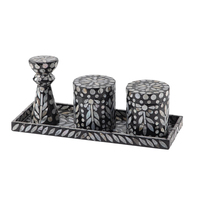 Juego de lujo al por mayor de nácar con 2 tarros, pieza decorativa y bandeja para regalos de Ramadán y Eid de Vietnam