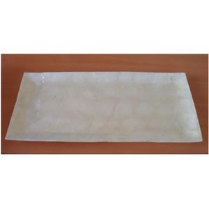 Bandeja de mosaico de capiz, artículos de vidrio y tapete de mesa con diseño blanco cuadrado, tamaño 20x40cm - Product Image 1