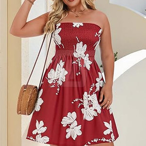 Robe de plage simple pour femme, imprimé floral, coupe ample, légère et décontractée, idéale pour les vacances et les voyages. - Product Image 5