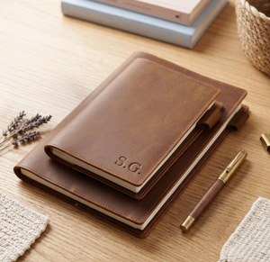 Leather <b>Journal</b>, Personalized Refillable Notebook, Custom A5 <b>Diary</b>, Engraved Writing <b>Journal</b>, Handmade Gift for Men and Women - Product Image 2