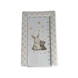 Ensemble de matelas à langer pour bébé avec mousse à motif étoile et autres matériaux imperméables en gris, blanc et couleurs pastel pour les soins de bébé de 0 à 24 mois - Product Image 3
