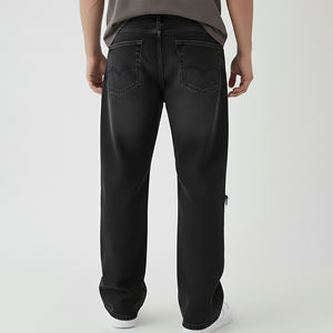 Jeans en denim délavé coupe ample, déchiré, jambe large, style streetwear, tendance, en gros à prix abordable - Product Image 6