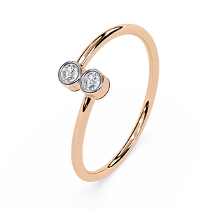 Luxury 10K <b>Gold</b> Round Lab-Grown Diamond Three Stone Engagement <b>Ring</b> with Tapered Side Diamonds IGI Certified Trendy Style - Product Image 4