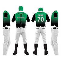 Ensemble de maillot et pantalon de baseball personnalisés, taille élastique, kit d'équipe respirant, séchage rapide, poches sans couture, 100% polyester, OEM