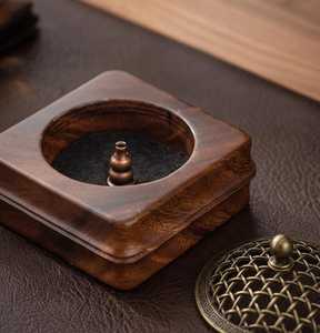 Elegance Wooden <b>Oud</b> Resin Incense Burner Artisan Crafted <b>Bakhoor</b> Burner for Prayer Room Serenity and Home Fragrance - Product Image 3