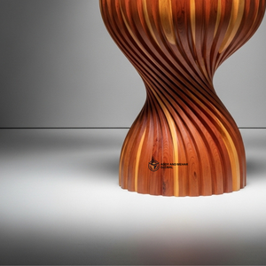 Mesa Auxiliar Moderna de Madera Trenzada – Mesa Decorativa Escultural de Madera Sólida para Sala de Estar, Dormitorio y Decoración de Interiores de Lujo - Product Image 5