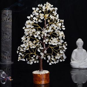 ALIZA AGATE EXPORTS ต้นคริสตัลควอตซ์ใสธรรมชาติ งานฝีมือประดับอัญมณี 300 เม็ด สำหรับตกแต่งบ้าน ของขวัญ ขายส่ง - Product Image 1