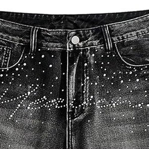 New Style Custom Made Solid Color <b>Men</b> Denim Mid Waist 100% Cotton Breathable Quick Dry Casual Regular Fit Shorts Wholesale - Product Image 5