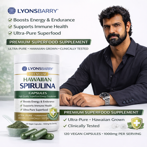 Tabletas de Espirulina Hawaiana LyonsBarry Premium, Suplemento Energético Antioxidante y Desintoxicante para Adultos, 500 mg, 100 Unidades, OEM - Product Image 2