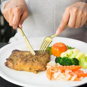 Confezione da 360 Forchette Monouso in Plastica Dorata Extra Resistenti, Senza BPA e Resistenti al Calore, Solidi e Durevoli - Product Image 3