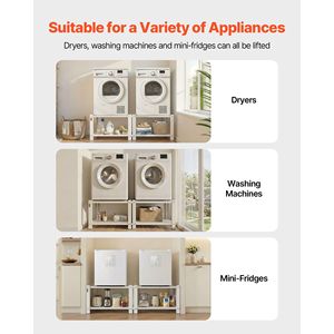 Piedistallo per Lavatrice con Capacità di Carico 700 Libbre, Altezza 16.1, Ripiano 27.5 X 27.5, Antiscivolo, per Piedistalli di Lavatrice e Asciugatrice - Product Image 2