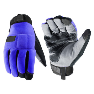 ถุงมือป้องกันความปลอดภัยในการทำงาน ทำจากหนังสังเคราะห์เสริมความแข็งแรงบริเวณฝ่ามือ นุ่มสบาย ทนความร้อน กันลื่น - Product Image 5