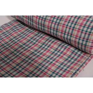 Indian Handloom Eco-Friendly Cotton <b>Check</b> Fabric Plaid Soft Lightweight Sewing Quilting Lingerie <b>Curtain</b> Dress Material Yard - Product Image 1