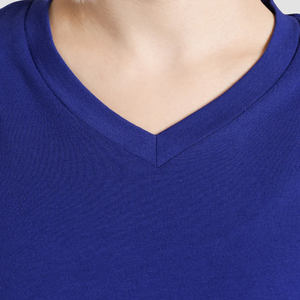 T-shirts courts à manches courtes vierges en coton pour femmes, coupe carrée, avec logo personnalisé, vente en gros - Product Image 6